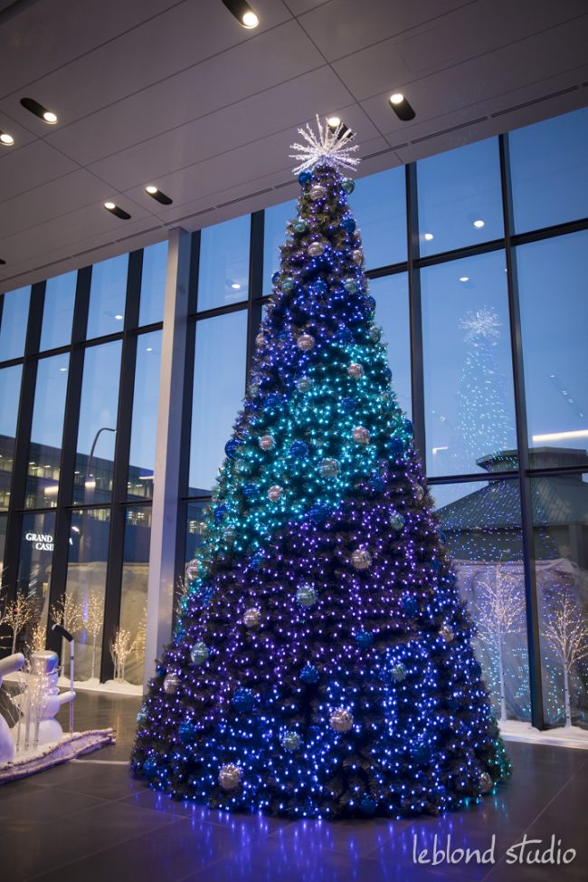 RGB Tower Tree // Commercial Holiday Decor - Greenscape Design & Decor