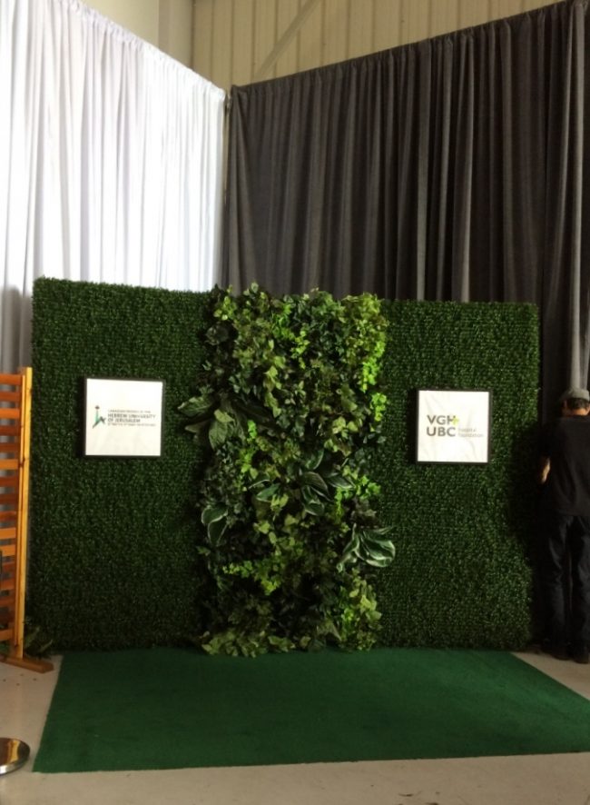 Boxwood and Green Wall Backdrop Step & Repeat // Vancouver Event Decor