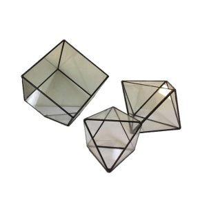 Glass Terrarium - Metal Trim