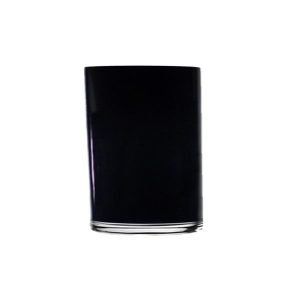 Glass Vase - Black Cylinder