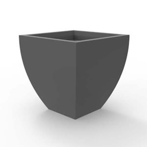 Grey Square Tapered Planter