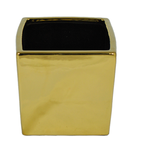 Ceramic Cube - Gold