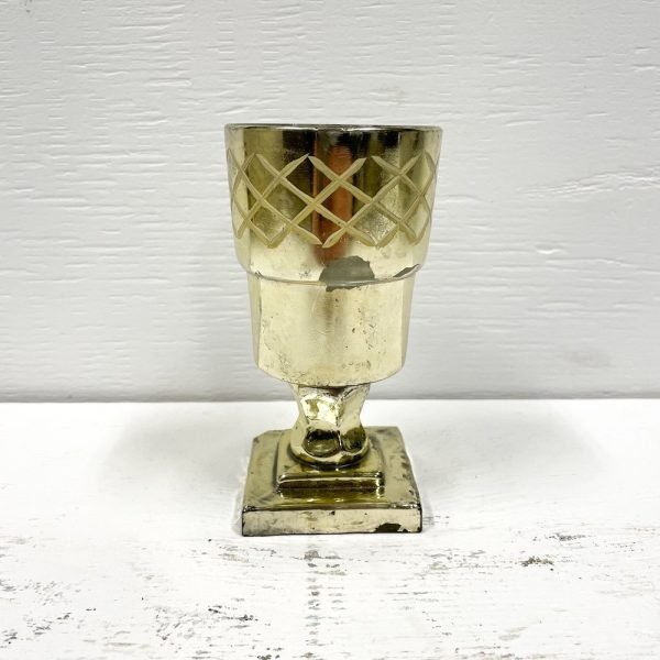 Goblet Votive - Distressed Gold