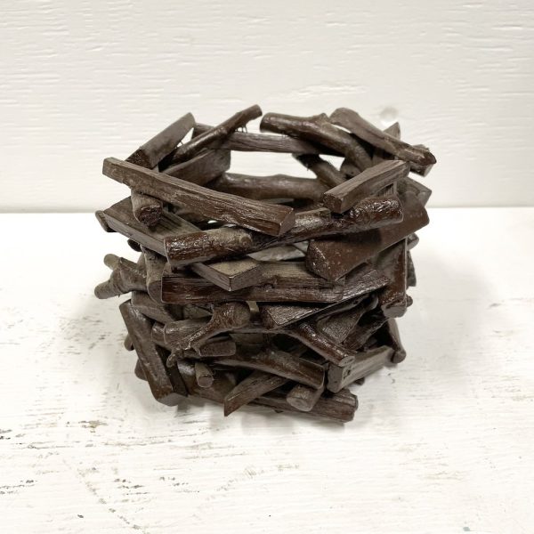 Twig Pot - Round, Chocolate