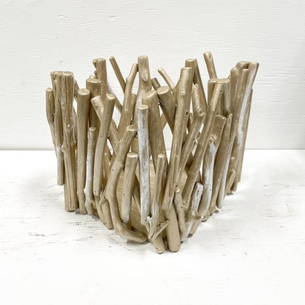 Twig Pot - Square, Champagne