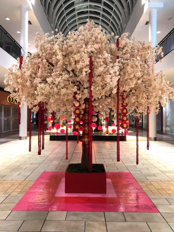 Chinese New Year Cherry Blossom Canopy Tree Greenscape Design & Decor