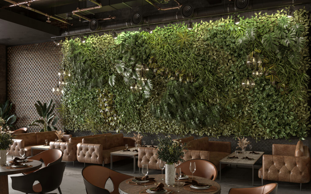 Vertical Green Wall in modern interior design