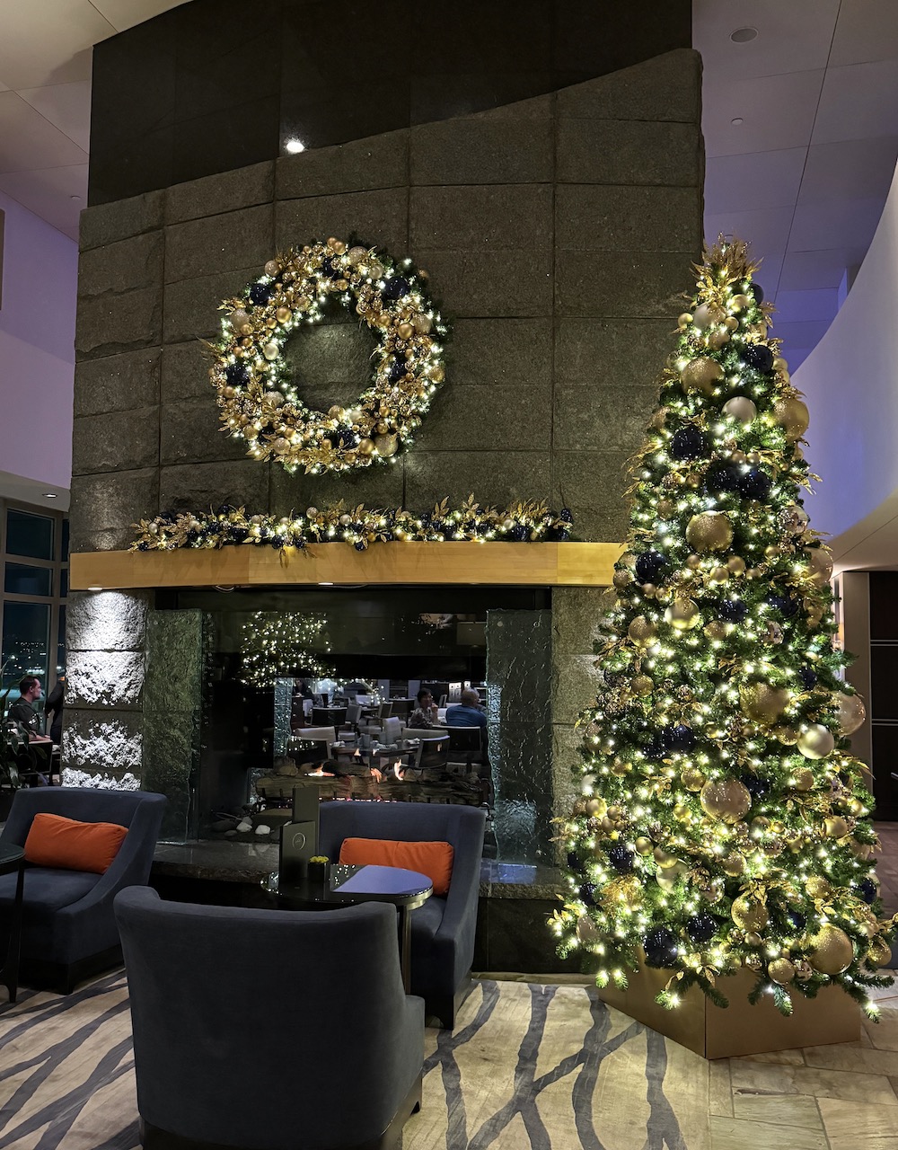 Greenscape Design brings holiday magic to the Fairmont Airport Vancouver with professionally installed Christmas trees, wreaths, and garlands.