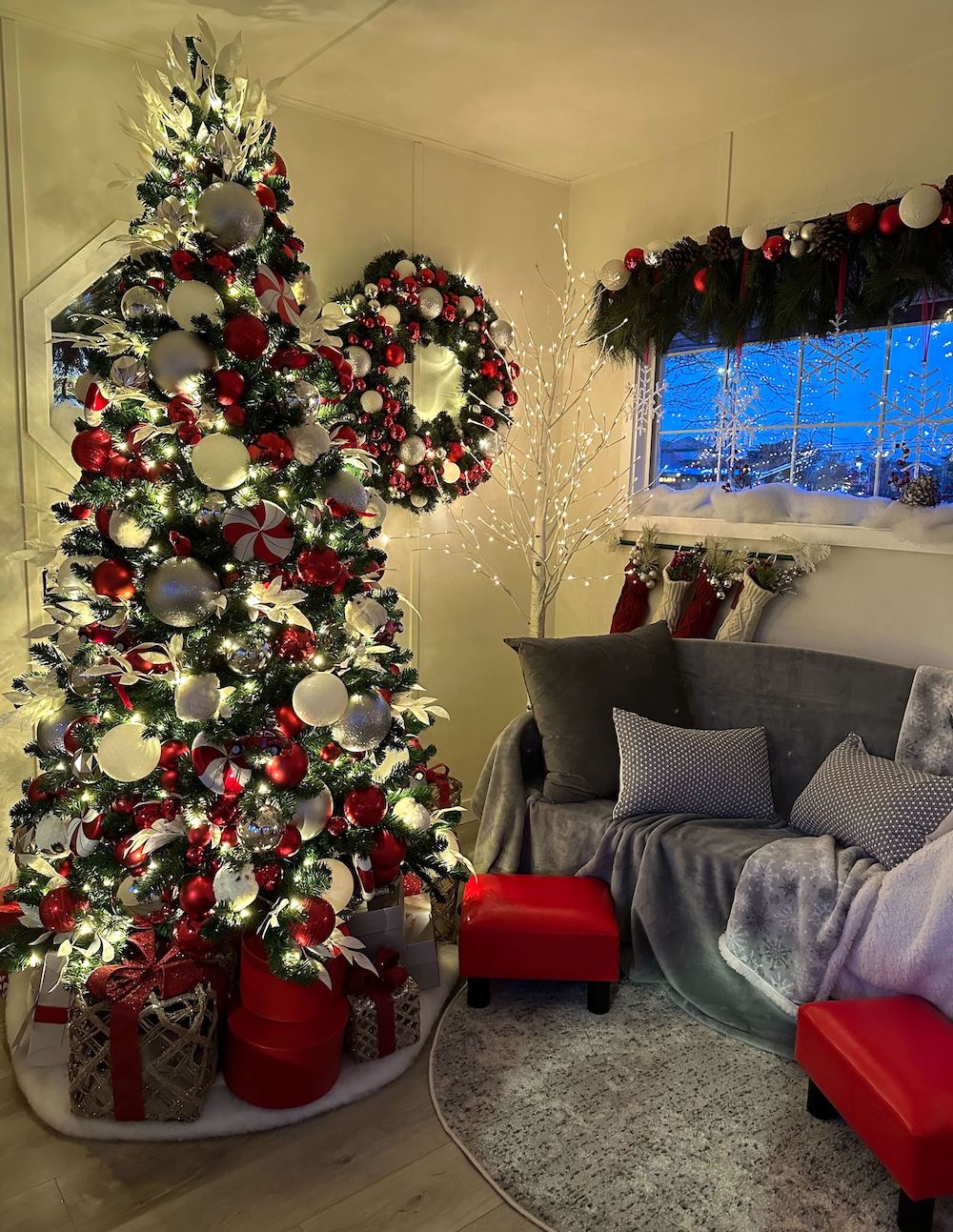 Greenscape Design's Santa photo op backdrops at Clover Village offer family-friendly experiences with Santa Claus for memorable holiday photos.