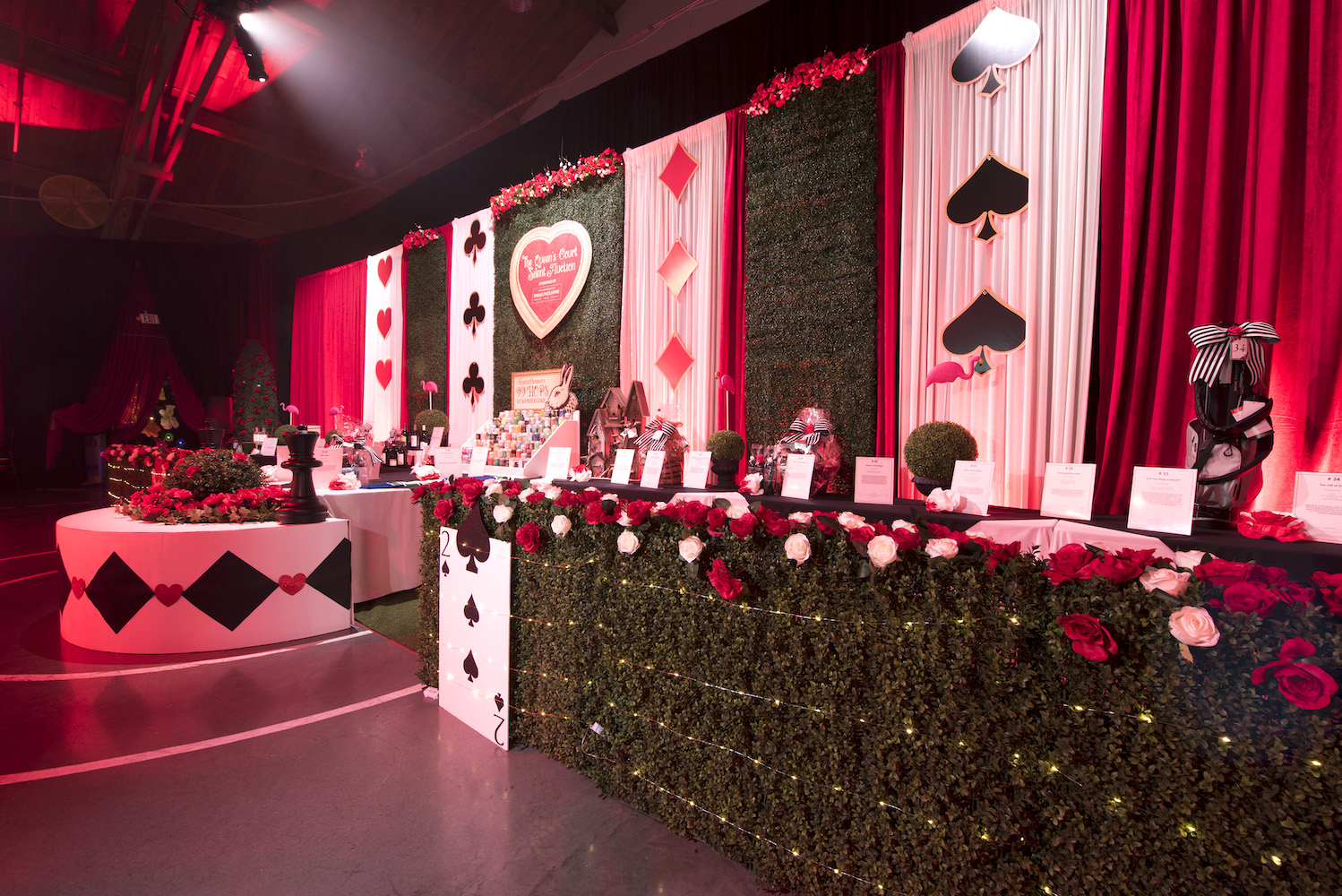 Themed Alice in Wonderland Decor Boxwood Decor Rentals by Greenscape Design in Vancouver."
