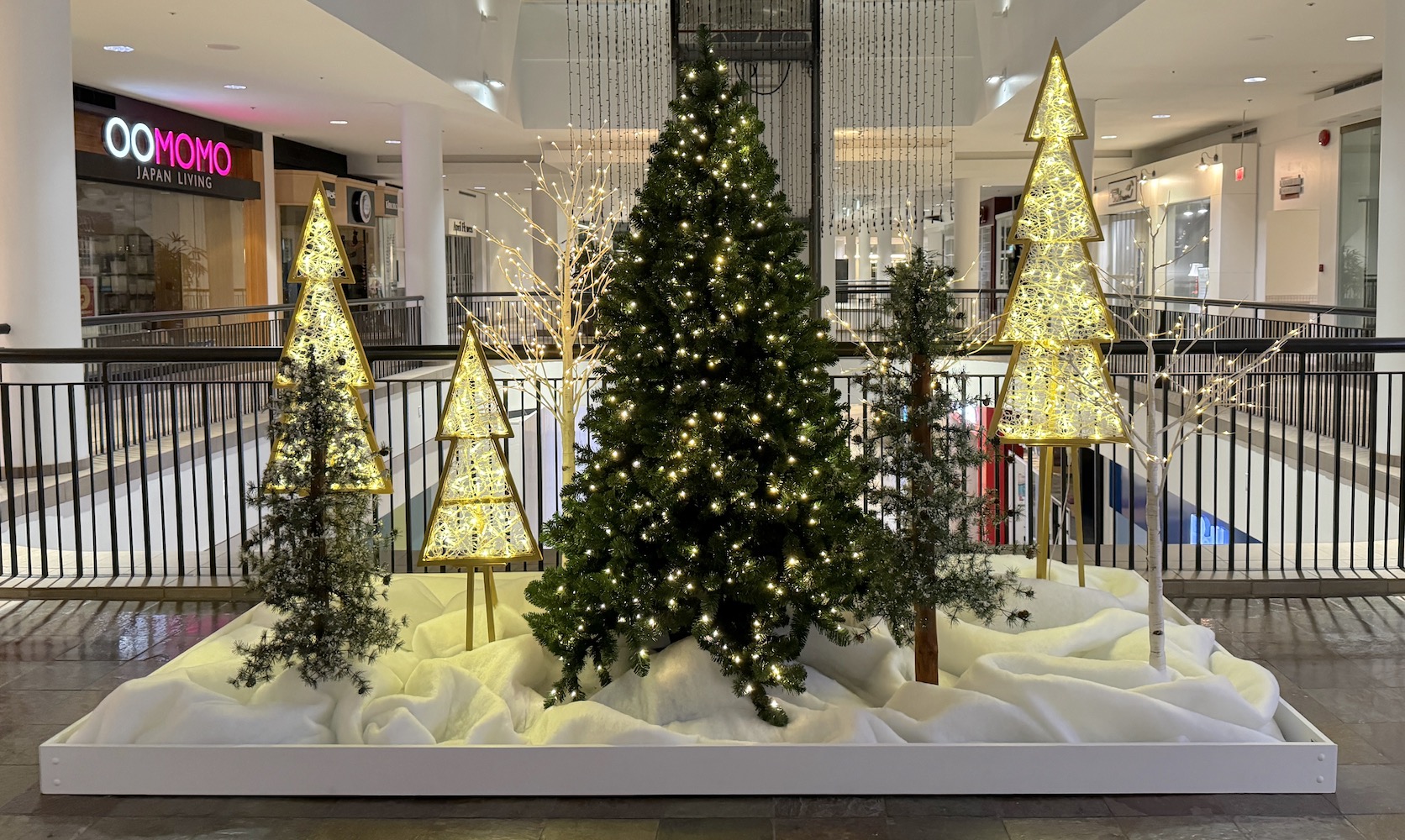 Greenscape Design's Winter Wonderland Photo Op at a Vancouver mall offers a magical backdrop for festive photos.