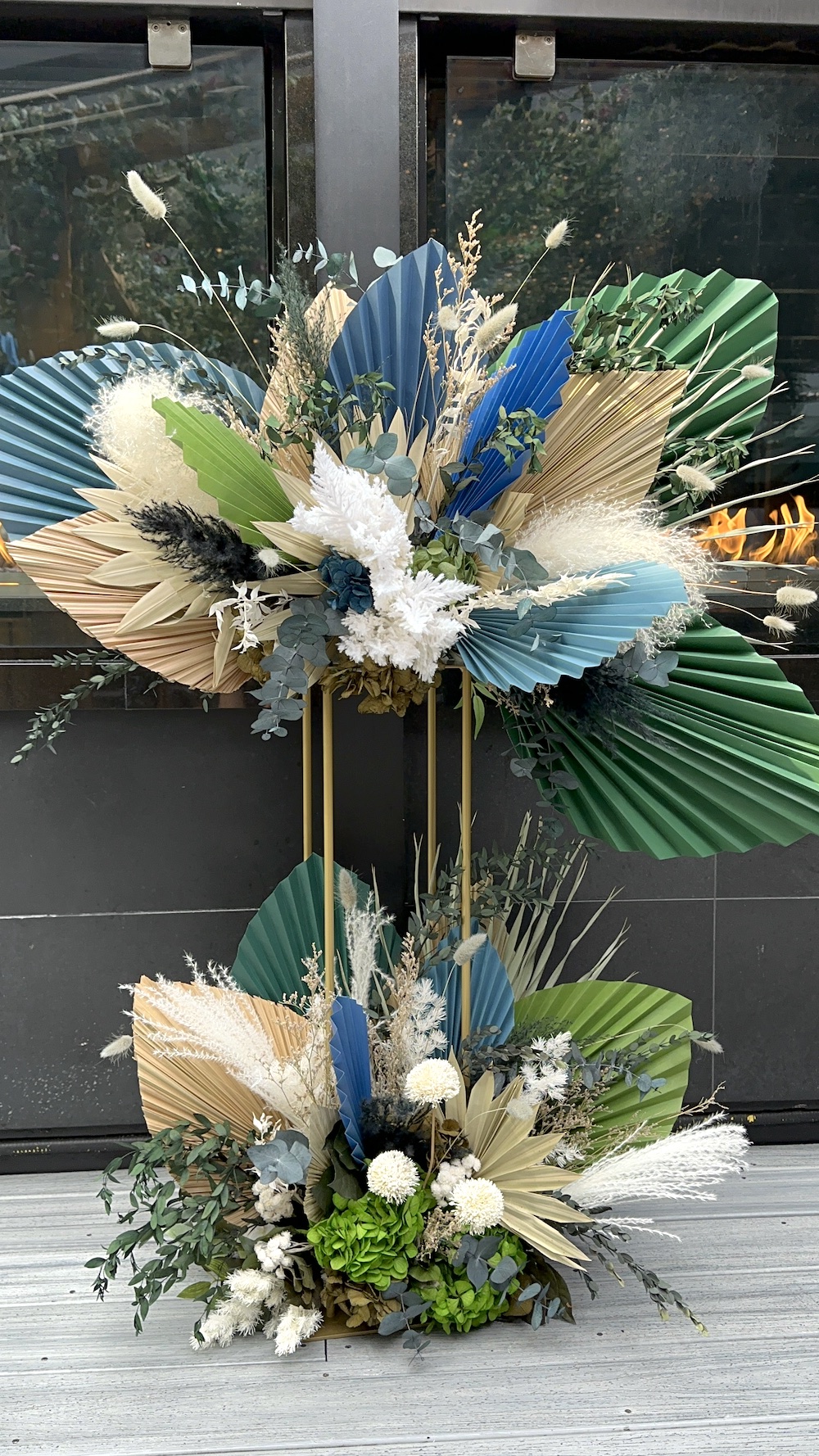 Custom preserved and paper floral arrangements by Greenscape Design in Vancouver, showcasing sustainable and elegant event décor.