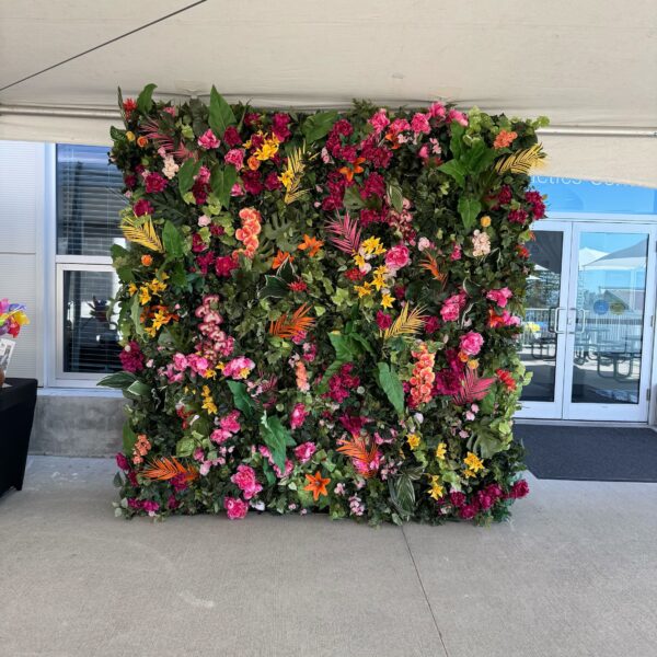 Tropical Faux Flower and Greenery Wall for Event Backdrops