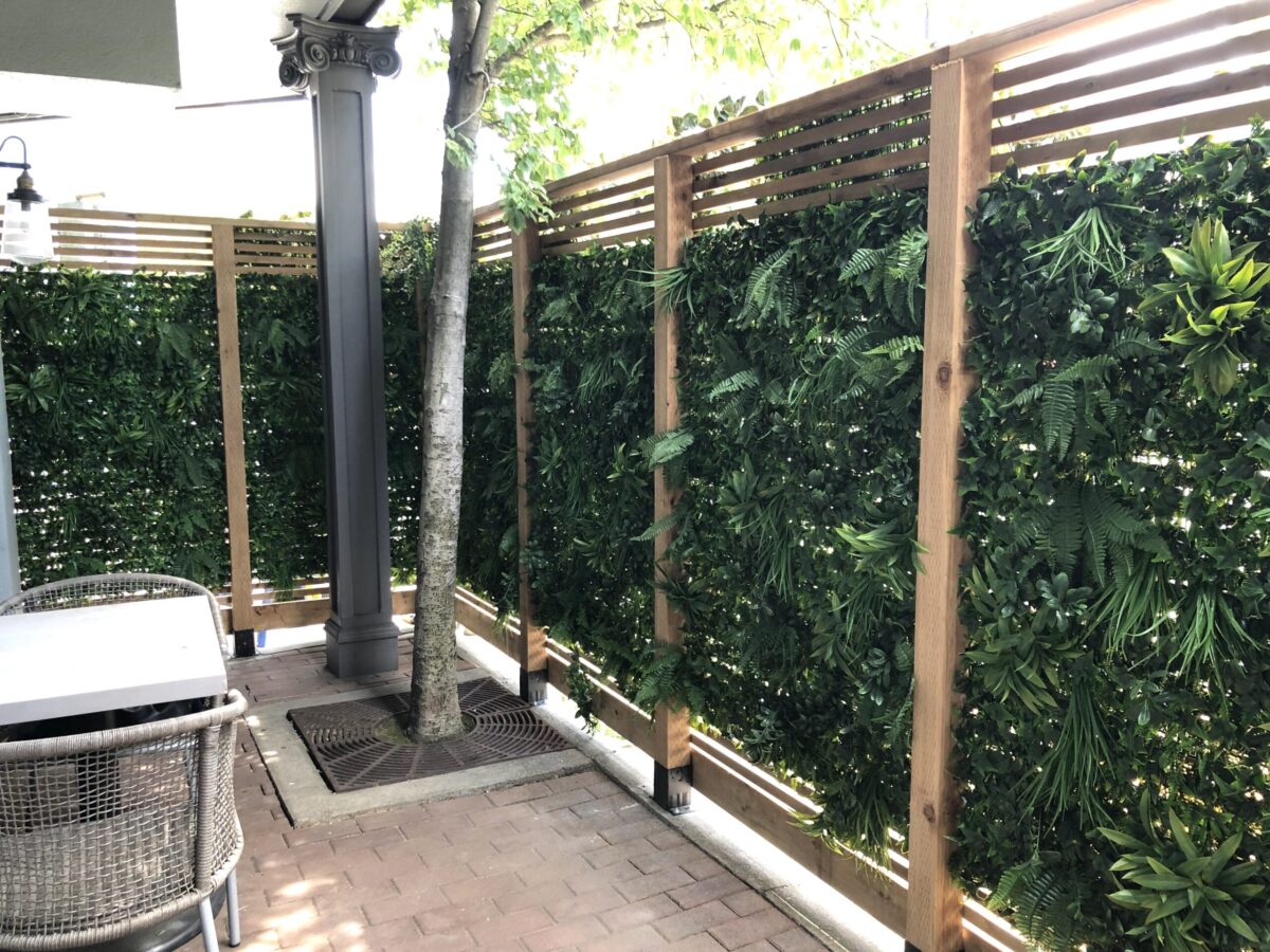 Artificial Greenery Privacy Screen