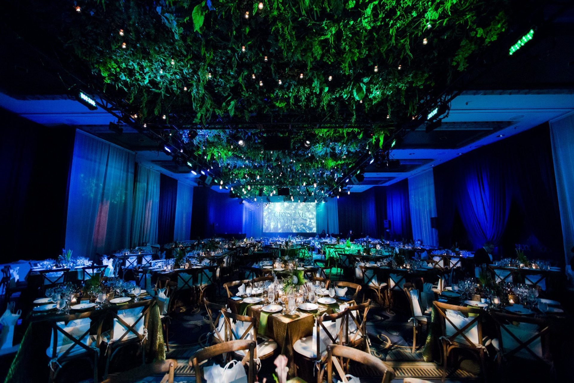 Greenery Ceiling Treatment Garden Party Decor